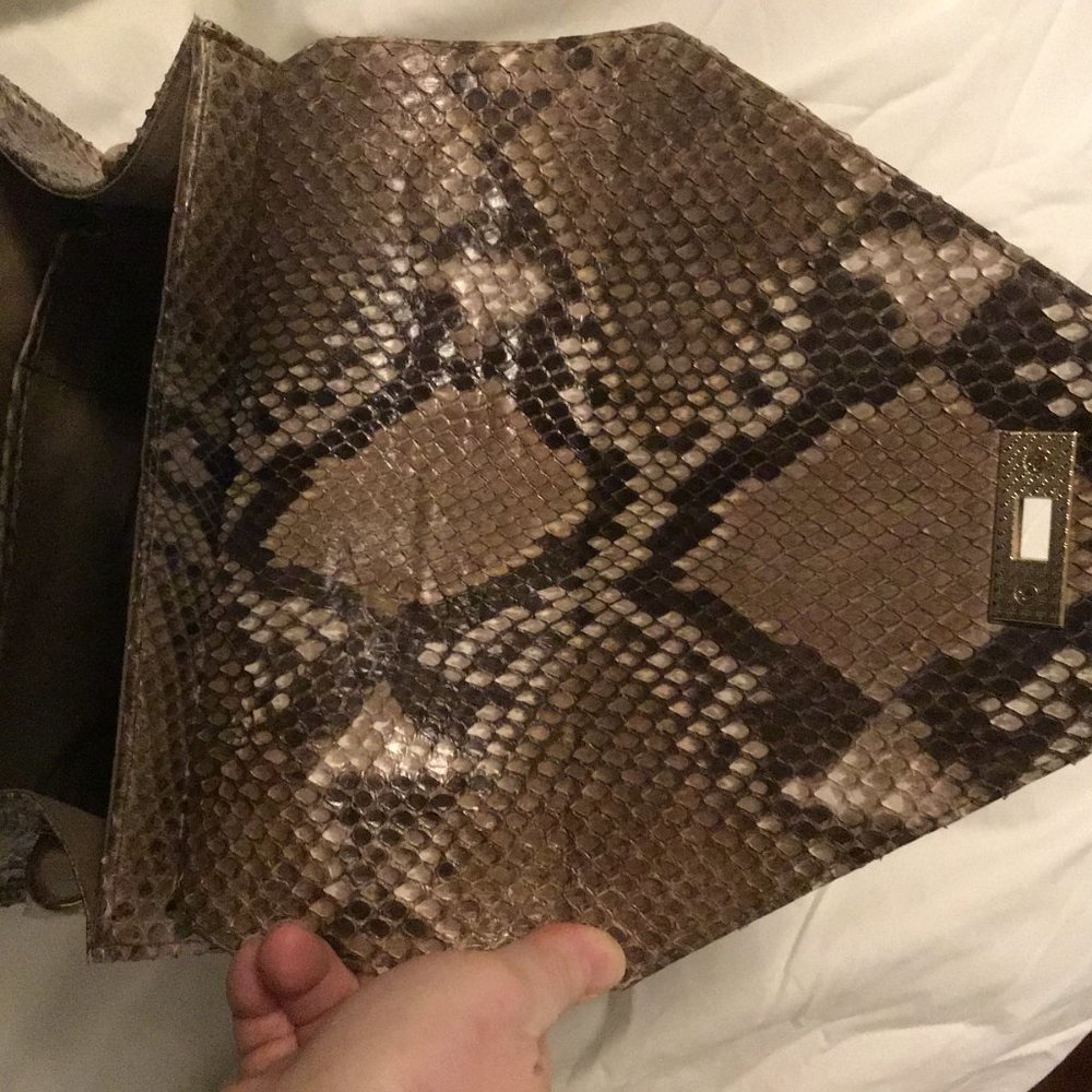 Pelle Python Tote purse - Picture 2 of 3